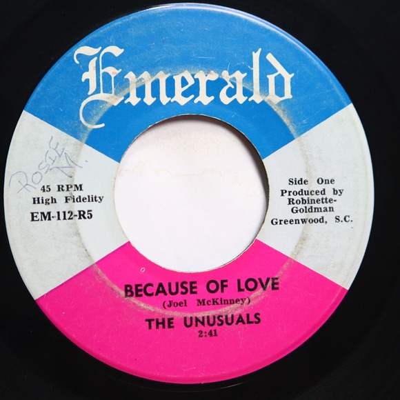 THE UNUSUALS - BECAUSE OF LOVE / TAKE TIME TO KNOW HER -...